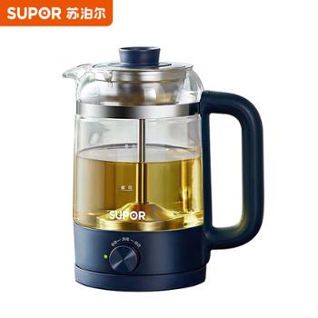 苏泊尔（SUPOR） 养生壶煮茶器 1L巧容量 高硼硅玻璃花茶壶 SW-10C06