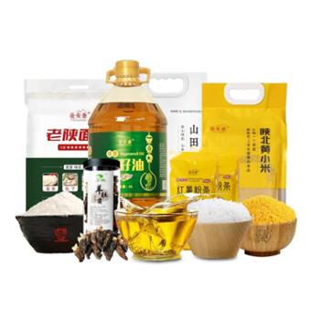 最安康 粮油米面粉条羊肚菌干货 6种产品组合套餐