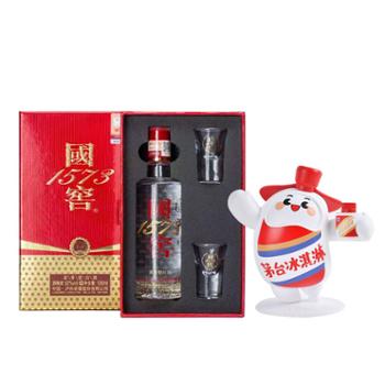 国窖1573 小酒礼盒（带杯）浓香型白酒52度+毛小凌手办 100ml