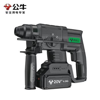 公牛/BULL 冲击钻20V 22mm锂电无刷电锤手电钻电动工具锂电钻充电钻电镐电锤两用 GDC20-22-4.0s