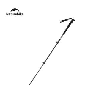 Naturehike挪客 晴雪Pro-三节7075铝合金登山杖 （单根）升级款-青灰色/雅黑色(56-120cm) NH17D017-D