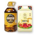 踏水坊有锅气 米油组合 浓香菜籽油5升+奉粮五常大米5斤 真空包装