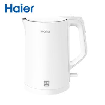 海尔/Haier 电热水壶烧水壶1.7升家用 双层防烫 304/316不锈钢无缝内胆 自动断电 新款 HKT-K5M17W